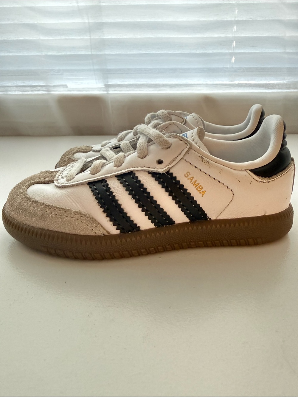 adidas Samba Kids White Black Gum-sole Sneakers